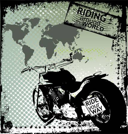 Riding Around The World のイラスト素材