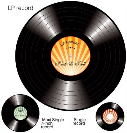 Lp Vinyl Recordsのイラスト素材