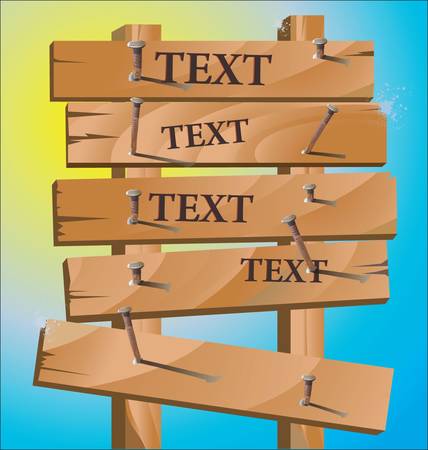 Wooden Signのイラスト素材