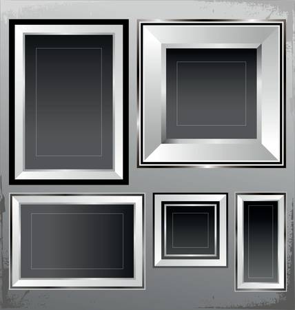 Empty silver framesのイラスト素材