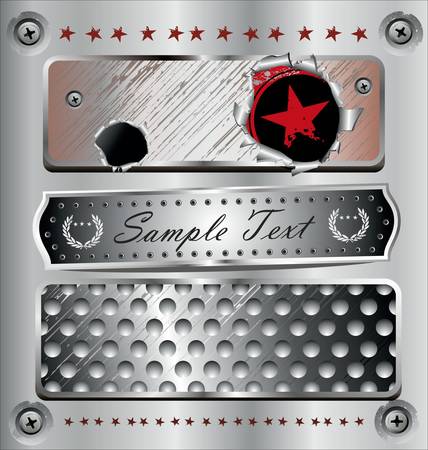 Metal Bannersのイラスト素材