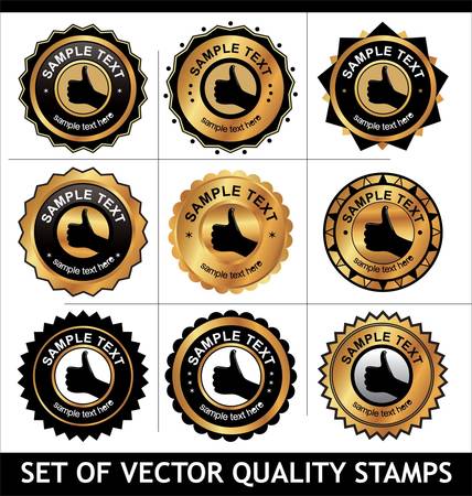 Set Of Quality Stamps のイラスト素材
