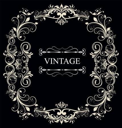 Frame Vintage Old Ornamentのイラスト素材