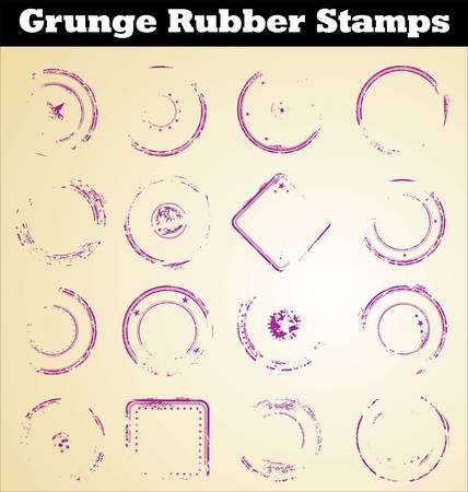 Grunge empty stampsのイラスト素材