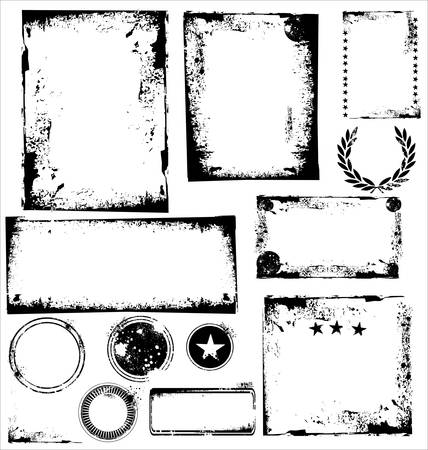 Grunge Images frames - set のイラスト素材