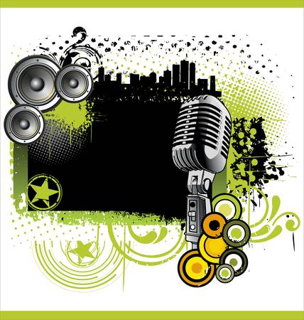 Grunge music backgroundのイラスト素材