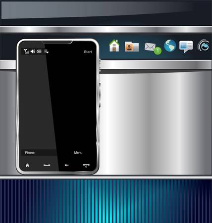 Modern glossy smartphone backgroundのイラスト素材