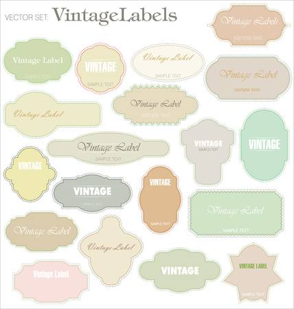 Vintage labelsのイラスト素材