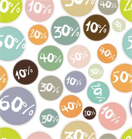 seamless background with percent symbolのイラスト素材