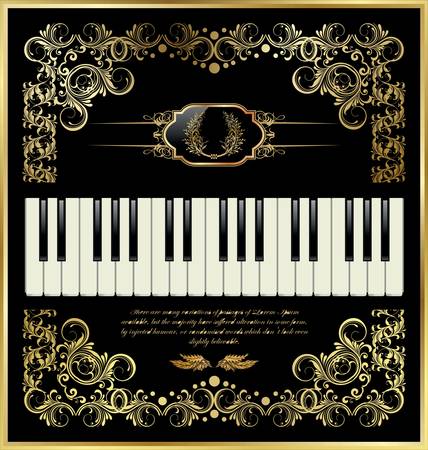 vector piano keyboardのイラスト素材