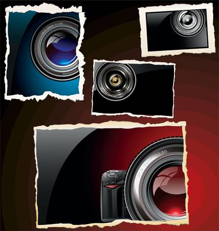 Retro photo framesのイラスト素材