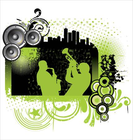 Grunge jazz music backgroundのイラスト素材