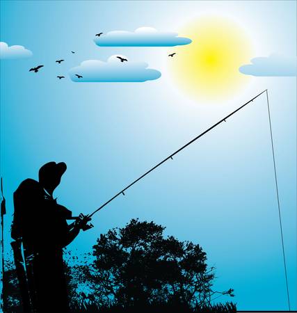 Fishing backgroundのイラスト素材