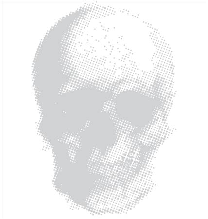Halftone Skullのイラスト素材