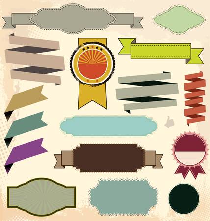 Retro Design elementsのイラスト素材