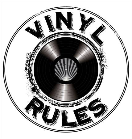 Vinyl rules backgroundのイラスト素材