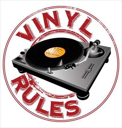 Vinyl rules backgroundのイラスト素材
