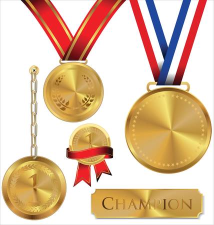 Vector illustration of gold medalのイラスト素材