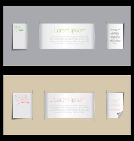 Paper bookmarks with place for textのイラスト素材