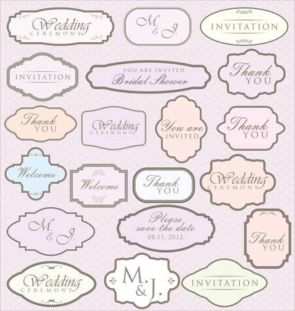 Wedding Frame Setのイラスト素材