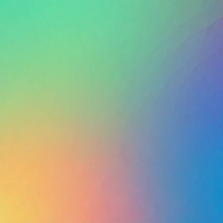 Abstract background of blue, yellow, pink, green and purple.の素材