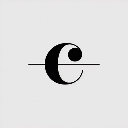 Letter E logo icon design template elements, black and white monogramの素材