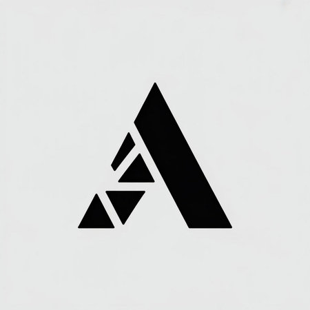 letter A logo icon design template elements black on a white background.の素材