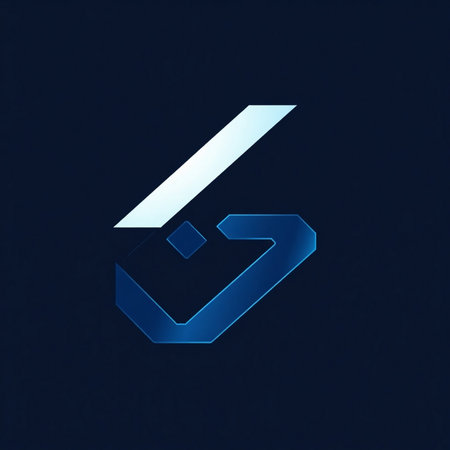 Illustration of a blue 3d letter on a dark blue backgroundの素材