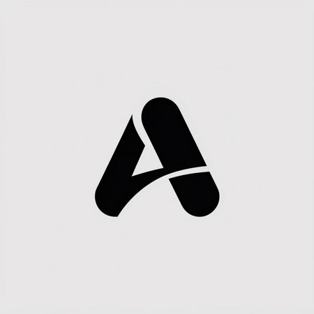 Letter A logo icon design template elements. Black and white color.の素材