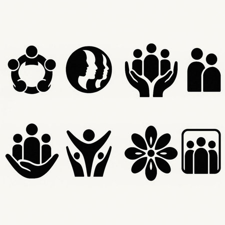 people icons set on white background for graphic and web design. Simple vector sign. Internet concept symbol for website button or mobile appの素材