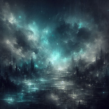 abstract fractal background a computer-generated 2D illustration, textureの素材