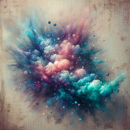 abstract colorful background with grunge texture and space for your textの素材