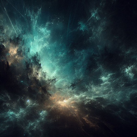 Abstract fractal. Fractal art background for creative design. Decoration for wallpaper, desktop, poster, cover booklet. Print for clothes, t-shirt. Creative illustration for designの素材