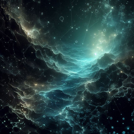 abstract fractal background a computer-generated 2D illustration, textureの素材