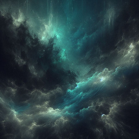 Abstract fractal. Fractal art background for creative design. Decoration for wallpaper, desktop, poster, cover booklet. Print for clothes, t-shirt. Creative illustration for designの素材