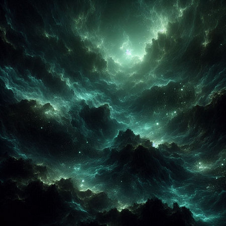 Abstract fractal. Fractal art background for creative design. Decoration for wallpaper, desktop, poster, cover booklet. Print for clothes, t-shirt. Creative illustration for designの素材