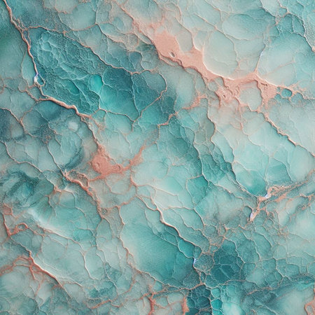 Seamless texture of cracked turquoise paint. Abstract backgroundの素材