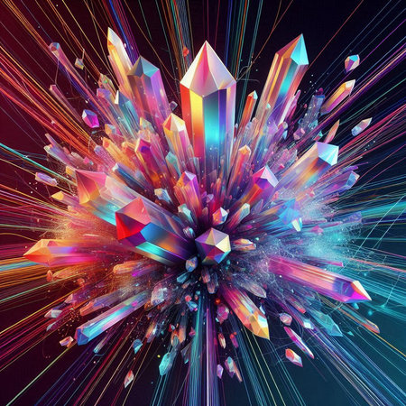 3D illustration of abstract geometric composition,digital artwork for creative graphic designの素材