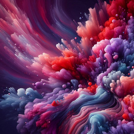 Abstract background. Psychedelic fractal texture. Digital art. 3D rendering.の素材