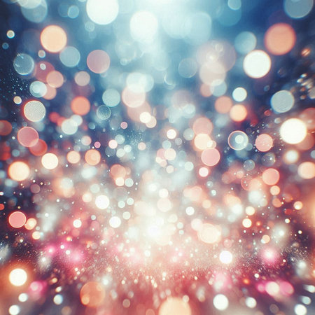 sparkle circle lit celebrations display.の素材