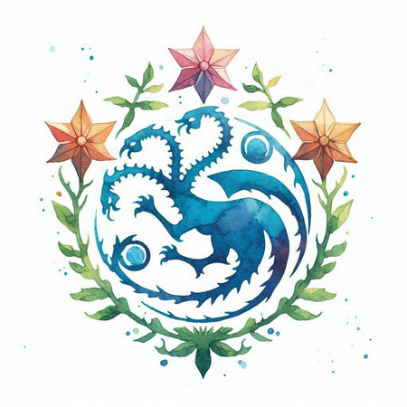 Watercolor zodiac sign Aquarius. Zodiac symbol of the zodiac.の素材