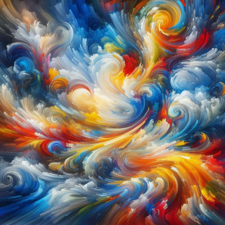 Abstract colorful background. Digital painting. 3d rendering, 3d illustration.の素材