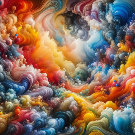 abstract fractal background a computer-generated 2D illustration, textureの素材