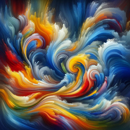 Abstract coloring background of the gradient with visual wave,twirl and lighting effectsの素材