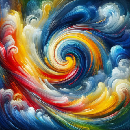 abstract coloring background of the nature gradient with visual wave,twirl and lighting effectsの素材