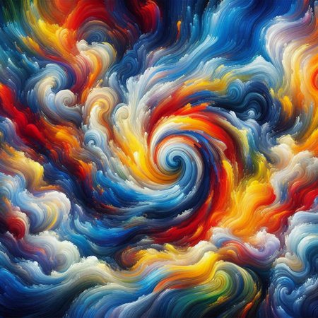 Colorful abstract background. Fractal art. 3D rendering.の素材