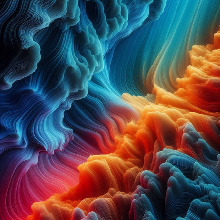 Abstract fractal background. Design element for brochure, advertisements, presentation, web and other graphic designer works. Digital collage.の素材