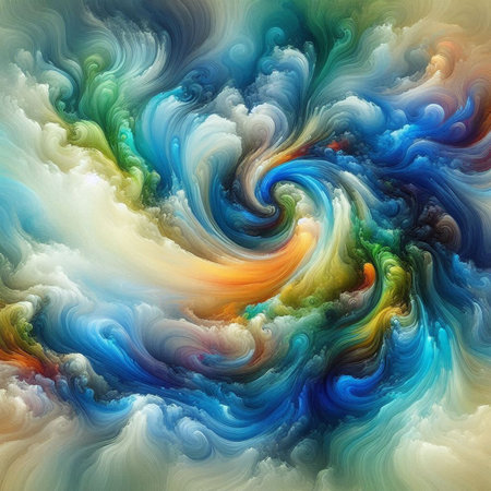 abstract fractal background a computer-generated 2D illustration, textureの素材