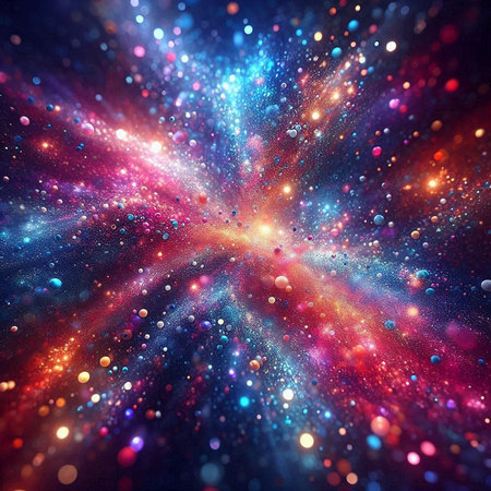 Abstract fractal background, computer-generated illustration. Digital art.の素材