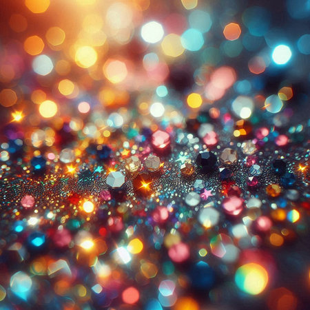 Abstract bokeh background. Christmas and New Year holidays background.の素材